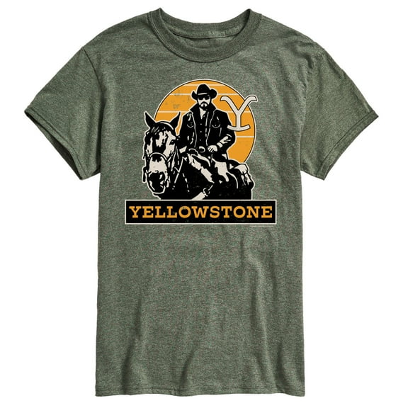 Yellowstone - Rip Rideing Horseback - Men's Short Sleeve Graphic T-Shirt