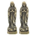 thumbnail image 1 of 2 estatuas de la Virgen María católica en miniatura, escultura de latón, decoración religiosa de metal, decoración de mesa para iglesia, para el hogar, altar y exhibición devocional., 1 of 5