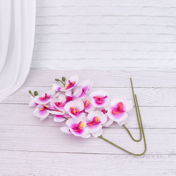 FOMIYES 2-Pack White Artificial Orchid Flowers, Realistic Fake Floral Decor for Entryway, Wall, Home and Office Decoration