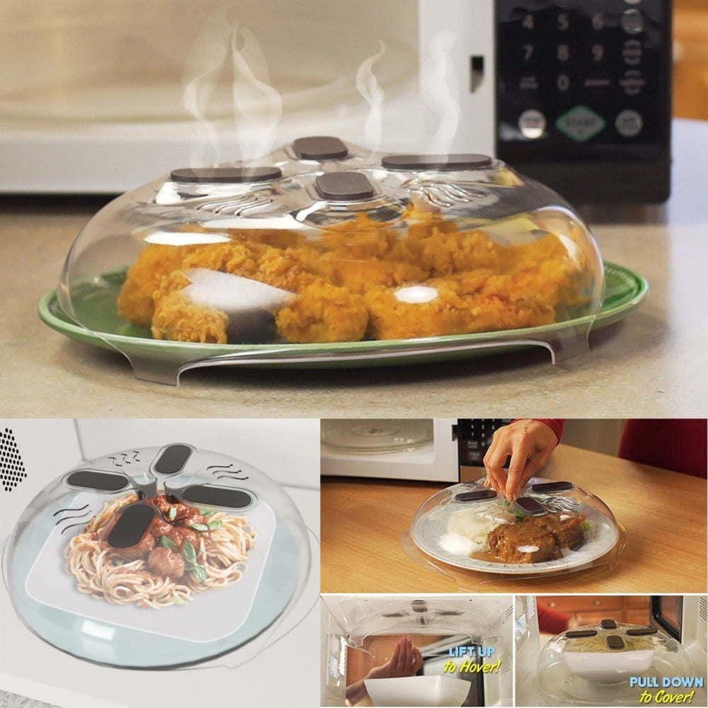 Anti-Sputtering Cover Food Splatter Guard Microwave Hover with Steam Vents QWF