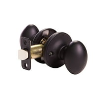 Design House WM377917 Egg Passage Hall and Closet Door Knob Matte Black