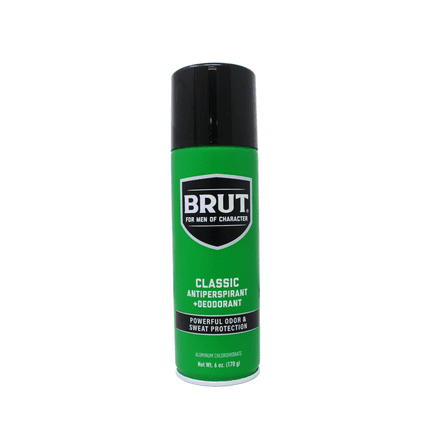 BRUT Classic Antiperspirant & Deodorant, Powerful Odor & Sweat Protection, 6 OZ (170g)