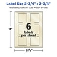 thumbnail image 6 of Avery Pearlized Ivory Square Labels, 2.75" x 2.75", 150ct, 6 of 11