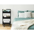 thumbnail image 5 of Seville Classics 3-Tier Steel Cart with Handle, Black, 5 of 5