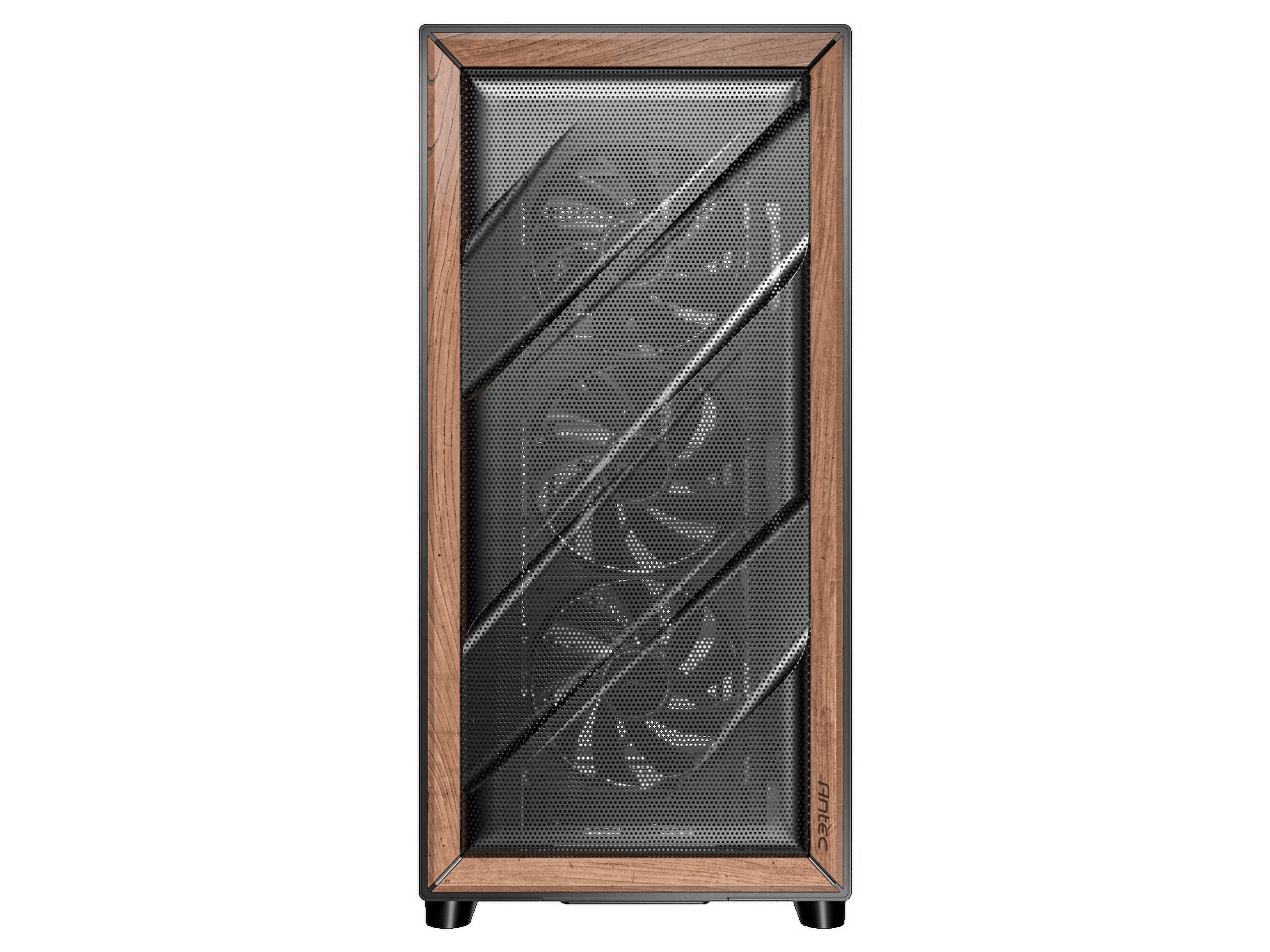 Antec Flux SE Silent PC Case, Sound-Dampening Foam Side Panels for Quiet Operation, Walnut Wood Front Panel, 5 x PWM Fans, USB Type-C, 420mm Radiator Support, Back Connect Ready, E-ATX Mid Tower Case