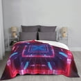 thumbnail image 3 of Sci-fi Neon Design Throw Blanket, Super Soft Anti-Pilling Flannel Bed Blankets, 80"x60", 3 of 8
