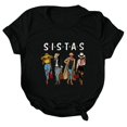 thumbnail image 2 of DPTALR SISTAS Summer Womens O-neck Tops Loose Printing T-Shirts Short Sleeve, 2 of 9