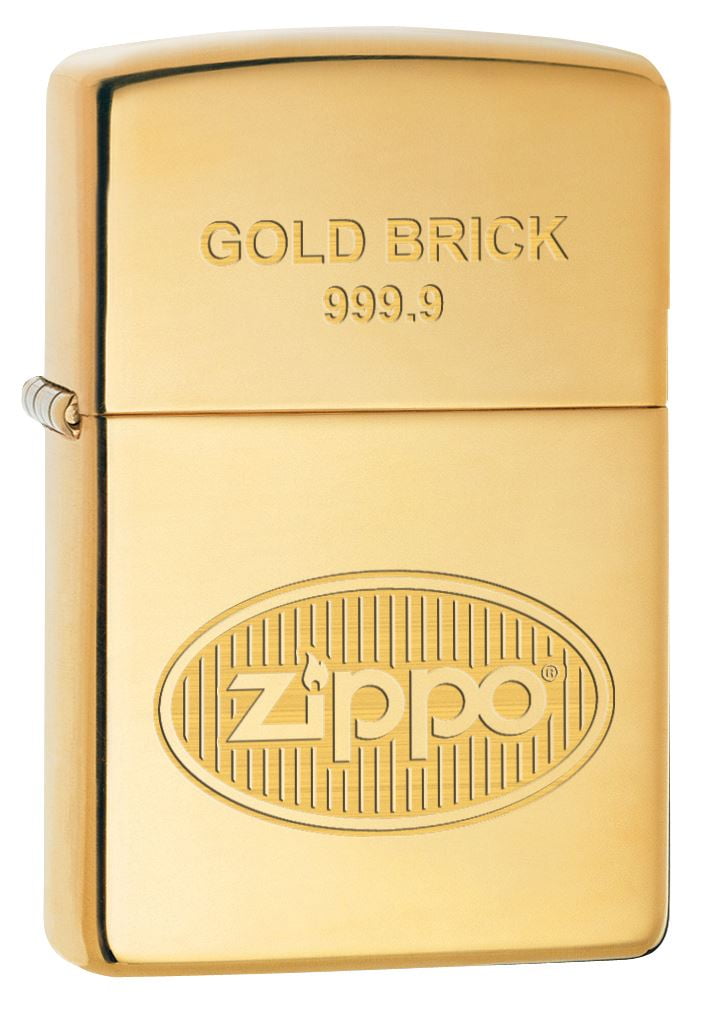 Zippo Lighter: Gold Brick 999.9 - High Polish Brass