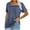 Navy, variant on fatyb Women's Square Neck Striped Tops Short Sleeve Tunic Casual Shirts Summer Loose Blouses Tee