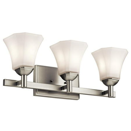 Kichler 45733NI Serina 100W 3 Light Bath Light, Brushed Nickel
