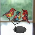 thumbnail image 2 of Painting Glass Bird Decor Decorative Birds,Stained Glass Bird Decorative Figurines, Miniature Bird Figurines,Outdoor and Indoor Bird Statues and Figurines - Bird Decorations for Home and Garden, 2 of 4