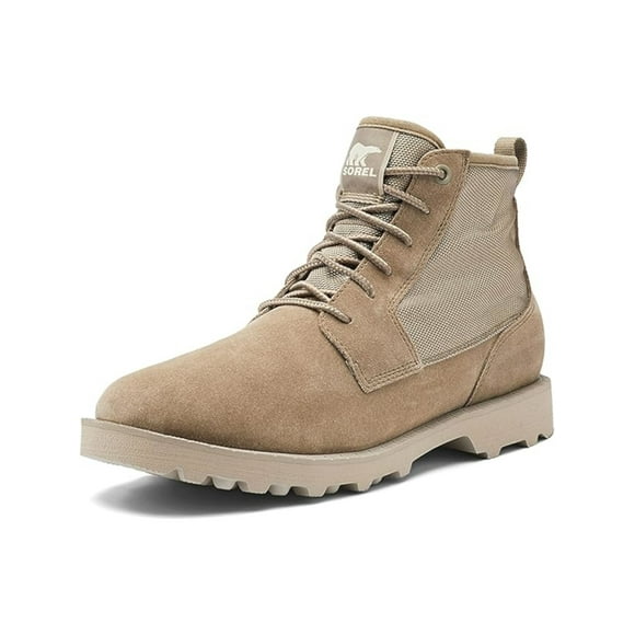 SOREL Mens Beige Mixed Media Removable Insole High Traction Lug Sole Water Resistant Caribou Otm Round Toe Block Heel Lace-Up Chukka Boots 11.5