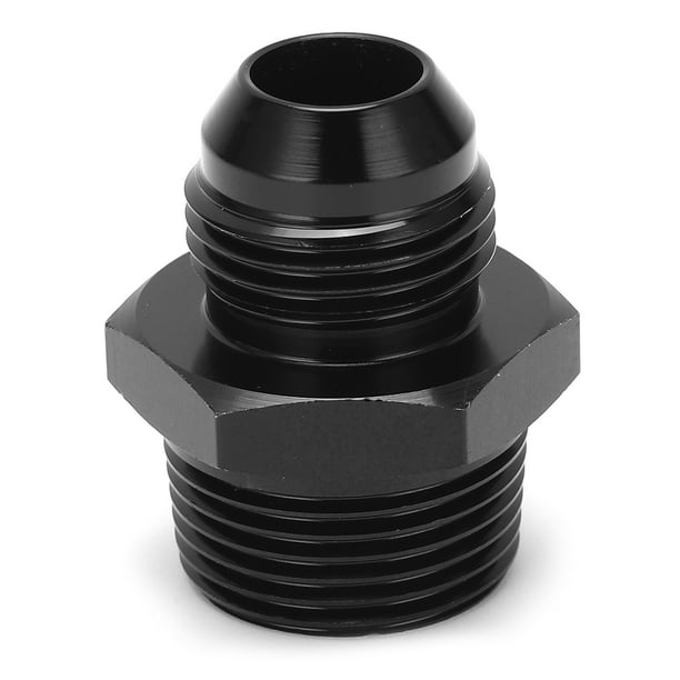 Adaptador recto de tubería de combustible de 10 AN a conector de manguera NPT de 3/4 6061-Aluminio T6 anodizado negro