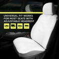 thumbnail image 6 of Auto Drive Faux Leather Seat Cover, 2-Piece, White, 6 of 8