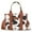 Cow-Brown, variant on Wrangler Cow Print Tote Bag for Women Western Purse Boho Top Handle Satchel Handbag with Signature Strap, Cow-Brown