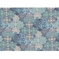 thumbnail image 2 of Zelouf Marrakesh Print On High Multi Chiffon  , Sewing, DIY, Crafts Fabric by the Yard, 478 Navy/green, 50 Yard, 2 of 2