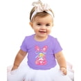thumbnail image 2 of Colorful Painted Easter Bunny & Bow Shirt for Girls Spring Coquette Tee for Kids Purple Shirt 12 Months, 2 of 5