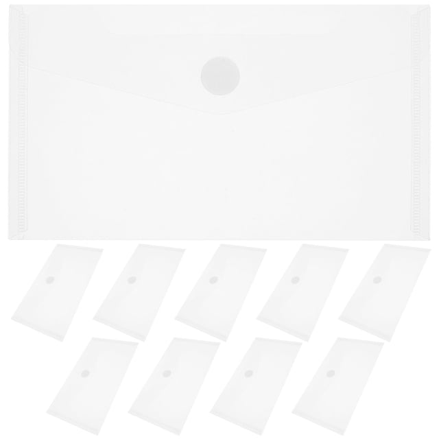 SWETRACE 40Pcs Transparent Cash Bag Plastic Money Pouch Waterproof Document Holder for Bank Deposits