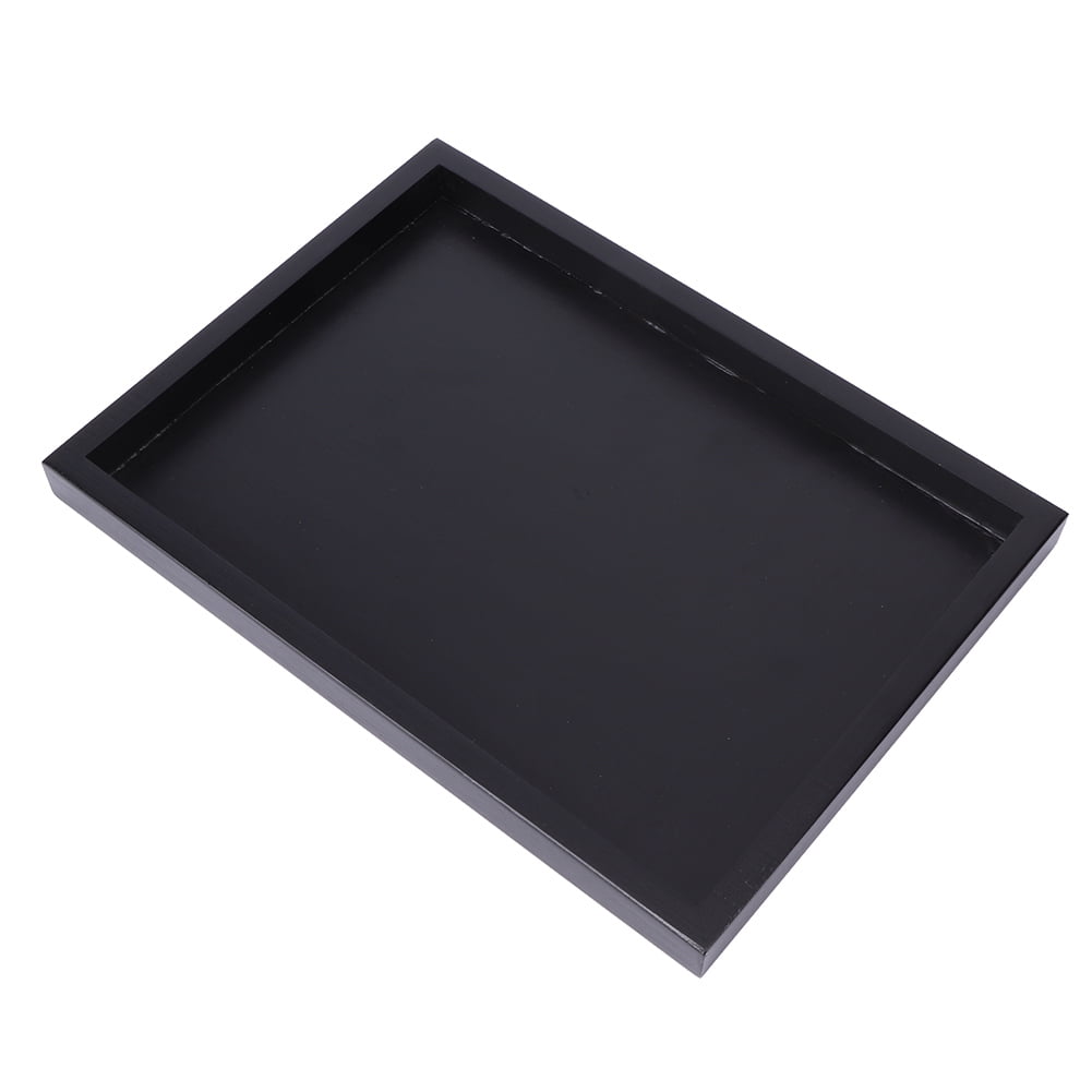 Black Stackable Standard Plastic Tray Display 1-1/2" H 