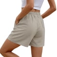 thumbnail image 5 of WAYUTE Shorts for Women Striped Elastic Waist Casual Shorts with Drwastring and Pockets Comfort Everyday for Ladies Versatile Summer Outdoor, 5 of 7