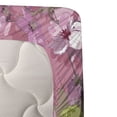 thumbnail image 3 of Ambesonne Forest Fitted & Top Sheet Set with Sham, Land Blooms, Green Pink Brown, 3 of 4