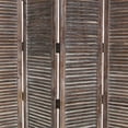 thumbnail image 3 of 4 Panel Room Divider with Shutter Design in Weathered Brown, 3 of 7