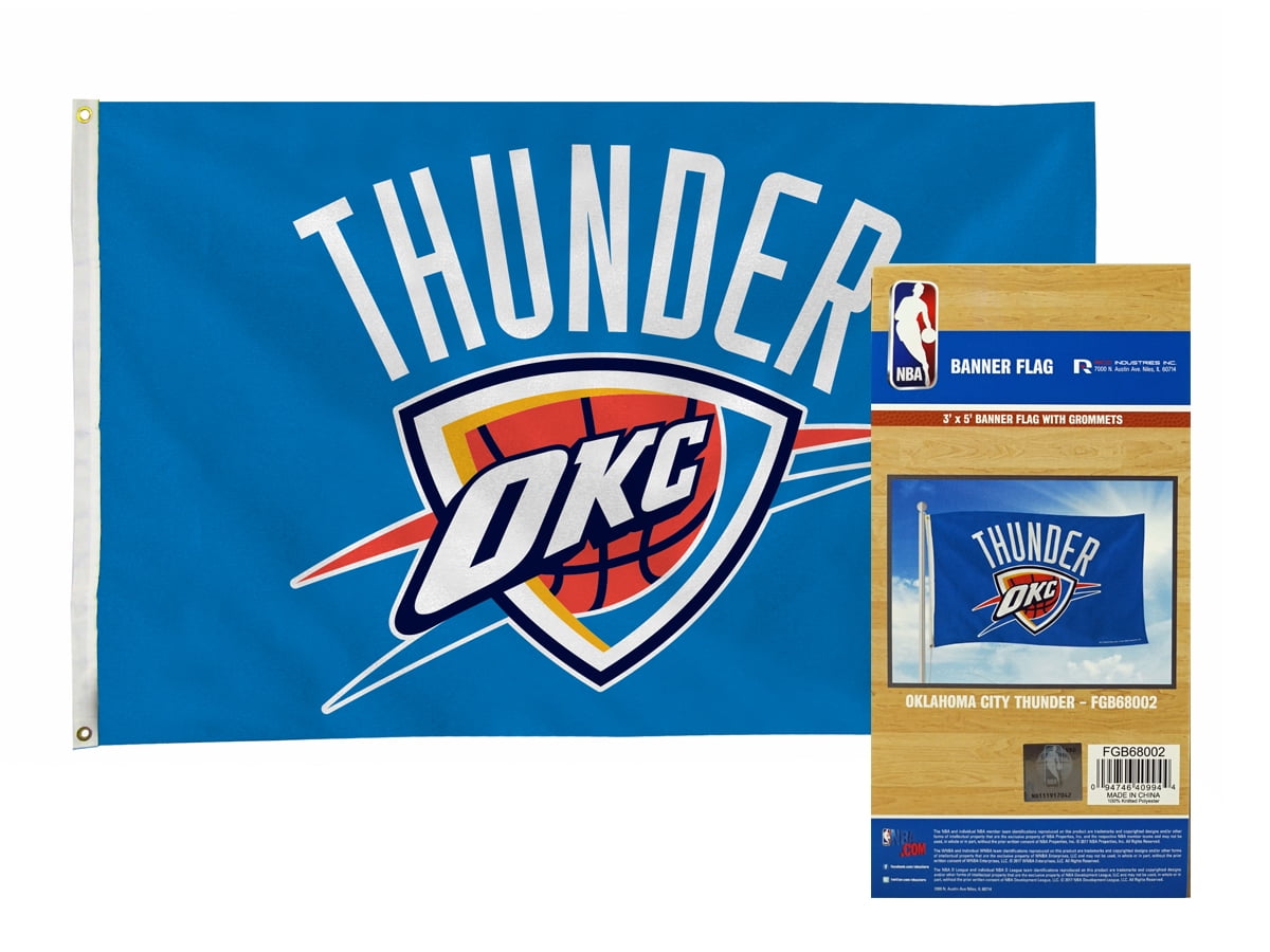 Oklahoma City OKC NBA Thunder 3 x 5 Indoor Outdoor Banner Flag w