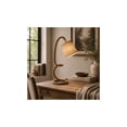thumbnail image 3 of DecMode 32" Handmade Rope Styled Brown Desk Lamp with Brown Fabric Shade, 3 of 17