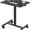 Black, variant on HarmonyStrings Small Standing Desk Mobile Portable Rolling Laptop PC Table on Wheels Adjustable Height Computer Workstation for Home Office, 19 Inch-White