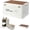 White, variant on Collapsible Camping Storage Box with Wooden Lid, 30L/50L/60L Camping Storage Bins & Outdoor Storage Bin, Stackable Collapsible Crate with Wooden Lid & Handles for Camp, Car, Home (Green, 30L)