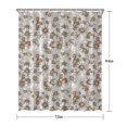 thumbnail image 5 of Beige Daisy Pattern Shower Curtain 72"x84" ,Bathroom Decorative Shower Curtains Set with 12 Hooks,Modern Waterproof Washable Shower Curtain, 5 of 6