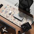thumbnail image 2 of Long Mouse Pads for Desk,Beige Princess Carriage Pattern Desk Mats on Top Of Desks, Desk Mouse Pad Extra Large with 3mm Non-Slip Base and Stitched Edge for Gaming,Office,Work,Home 35.4"x15.7", 2 of 6