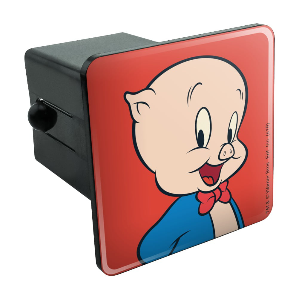 Graphics and More Looney Tunes Porky Pig Tow Trailer Hitch Cover Plug Insert 
