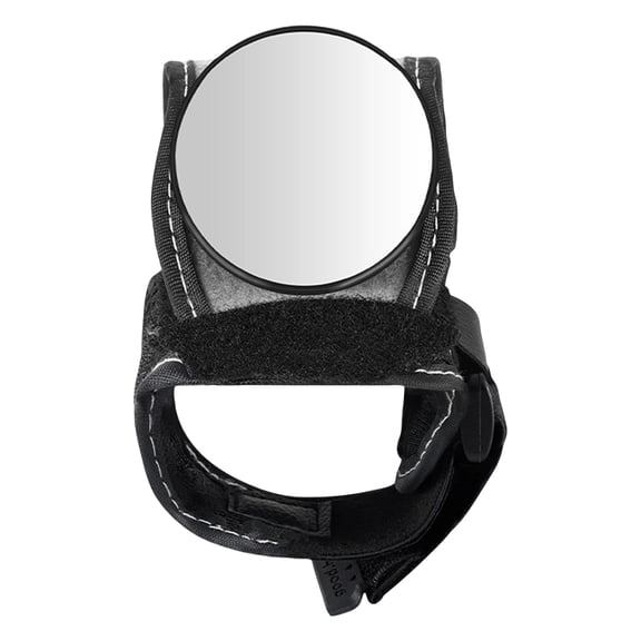 Rearview Mirror, Lightweight Wrist Band Adjustable Wide Angle Safety Gear for Outdoor Bicycle Ride Run Sport black