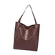 thumbnail image 4 of Bolso de hombro para mujer, de piel sintética, de gran capacidad, moderno, con bolsillo Marrón oscuro, 4 of 9