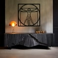 thumbnail image 3 of LaModaHome Exclusive Vitruvian Man Metal Wall Art – Durable & Artistic Metal Wall Art for Home and Office Decor, Perfect for Any Interior Design Aesthetic, 3 of 5