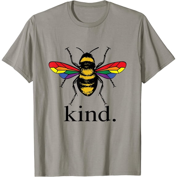 Colorful Bee Kindness T-Shirt for LGBTQ Ally Pride Month Support