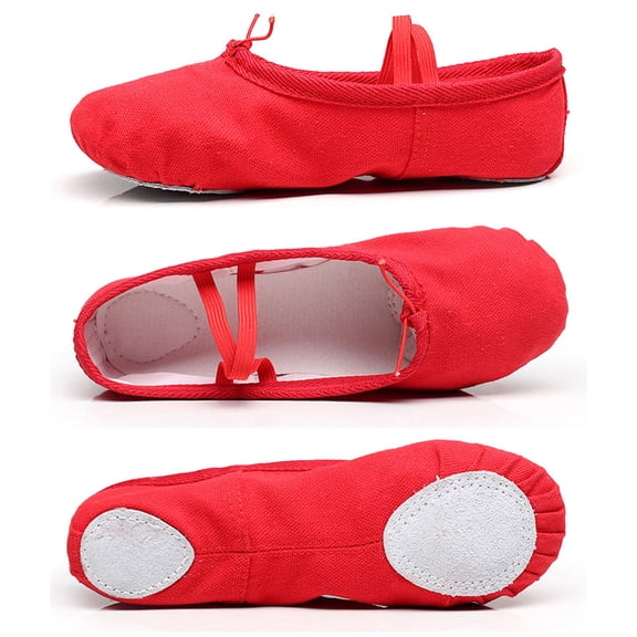 PENIKOKO 1 Pair Red Ballet Dance Shoes Lightweight Breathable Comfort for Modern Jazz, Performance, and Practice Dance