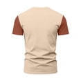 thumbnail image 4 of LIIPEE Mens T-Shirts Father'S Day Gifts Summer Casual Color Block V-Neck Set-In Short Sleeve Pullover Male Regular Fashion Comfortable Breathable Soft Daily Versatile Tee Tops With A Pocket,S, 4 of 8