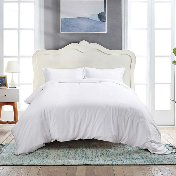 viewstar 3-Pieces White Comforter Bedding Sets, Queen