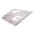 thumbnail image 2 of HUGFEGWE 25cm Large Triangle Ruler Square Set Plastic Triangular Scale Architectural Ruler for Students Homeschoolers Architects Engineers CJB91-23299, 2 of 7