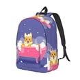 thumbnail image 2 of Balery Dog Washes in a Bath Vintage Canvas Backpack for Men and Women - Large Capacity, Durable Travel Laptop Bag for School, Work, Hiking, and Outdoor Activities, 2 of 7