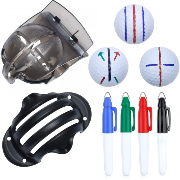 BESTSKY 2026 New 6 Pack Golf Ball Line Drawing Marker Golf Ball Liner Golf Ball Tool Kit 100Ml, Professional Grade