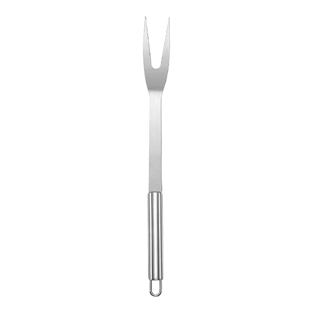 Fiudx Tenedor para Barbacoa, Pinched Acero Inoxidable, Juego de Doble Tenedor para Barbacoa, Accesorio Antioxidante Asar, Ideal para Acampar Al Aire Libre, Ideal para Amantes de La Carne y Las Verdur
