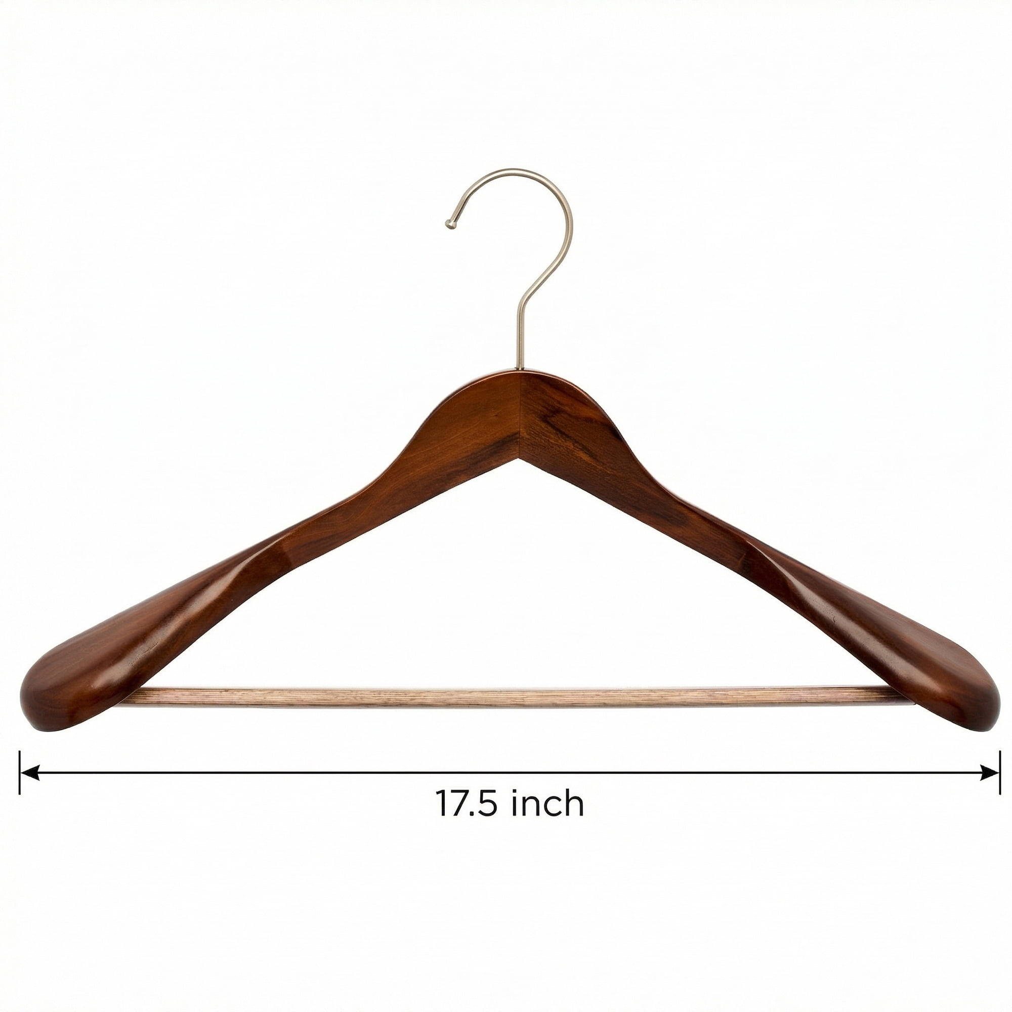 Unique Bargains 2Pcs Wood 360-Degree Space Saving Clothes Hangers Round Hook