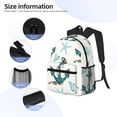 thumbnail image 4 of Daiia Anchors And Shells School Backpack for Men Women, Unisex Large Waterproof Bookbag Schoolbag Casual Daypack for High School/College/Teens/Travel/Work Black, 4 of 8