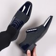 thumbnail image 4 of Xfvqtps Mens Dress Shoes British Style Splicing Together Lattice Pointy Toe Lace up Fashion Classic Formal Business Casual Comfy Patent Leather Shoes Dark Blue, 4 of 9
