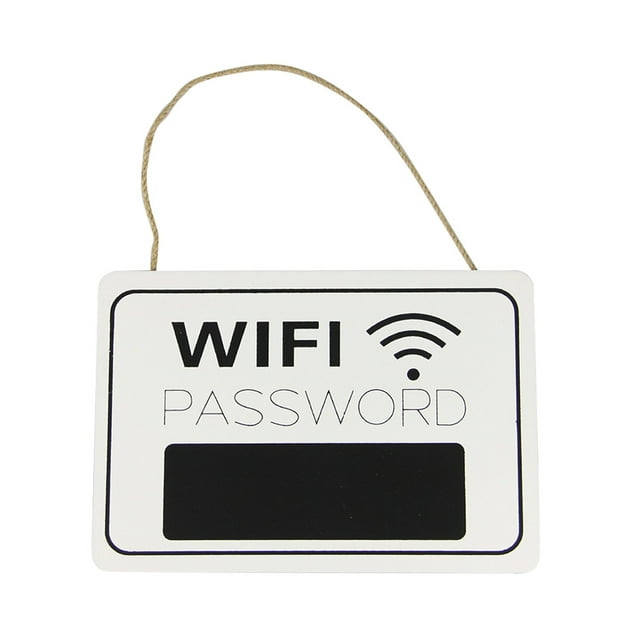 EeaseMX Etiqueta colgante rústica con contraseña WIFI para puerta de tienda, letrero mural colgante, adorno de diseño, placa de madera, decoración de pared, accesorios para colgar con Wifi