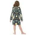 thumbnail image 4 of FORMRS Niños Bathrobe Unisex Hooded Robe Soft Plush Pajamas Sleepwear, Size 7-9T, Mystical Owls Pattern, 4 of 7
