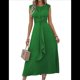 thumbnail image 2 of Vestido Midi Informal de Verano Sin Mangas para Mujer, Ajustado, con Lazo en la Cintura, , para Vacaciones, 2025 Verde XXL, 2 of 10